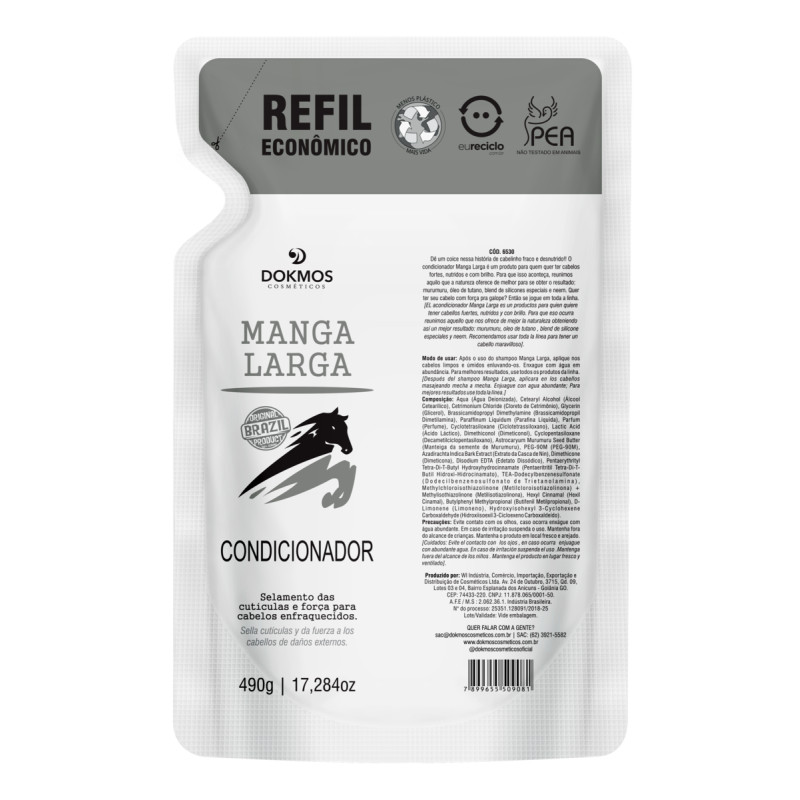 Refil Condicionador Manga Larga - Dokmos 490g