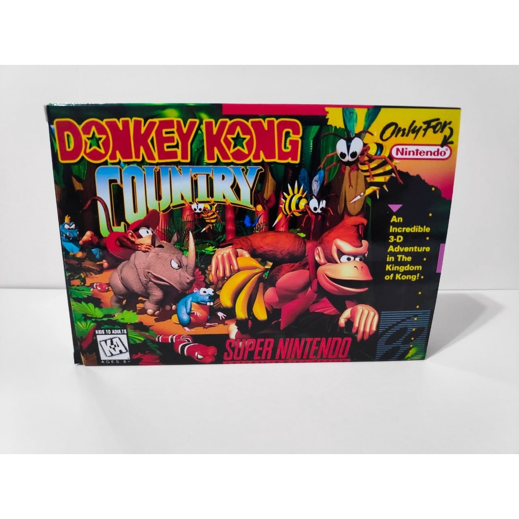 Kit caixa com berço + manual + dust cover + protetor de acetato para a caixa jogo de super nintendo