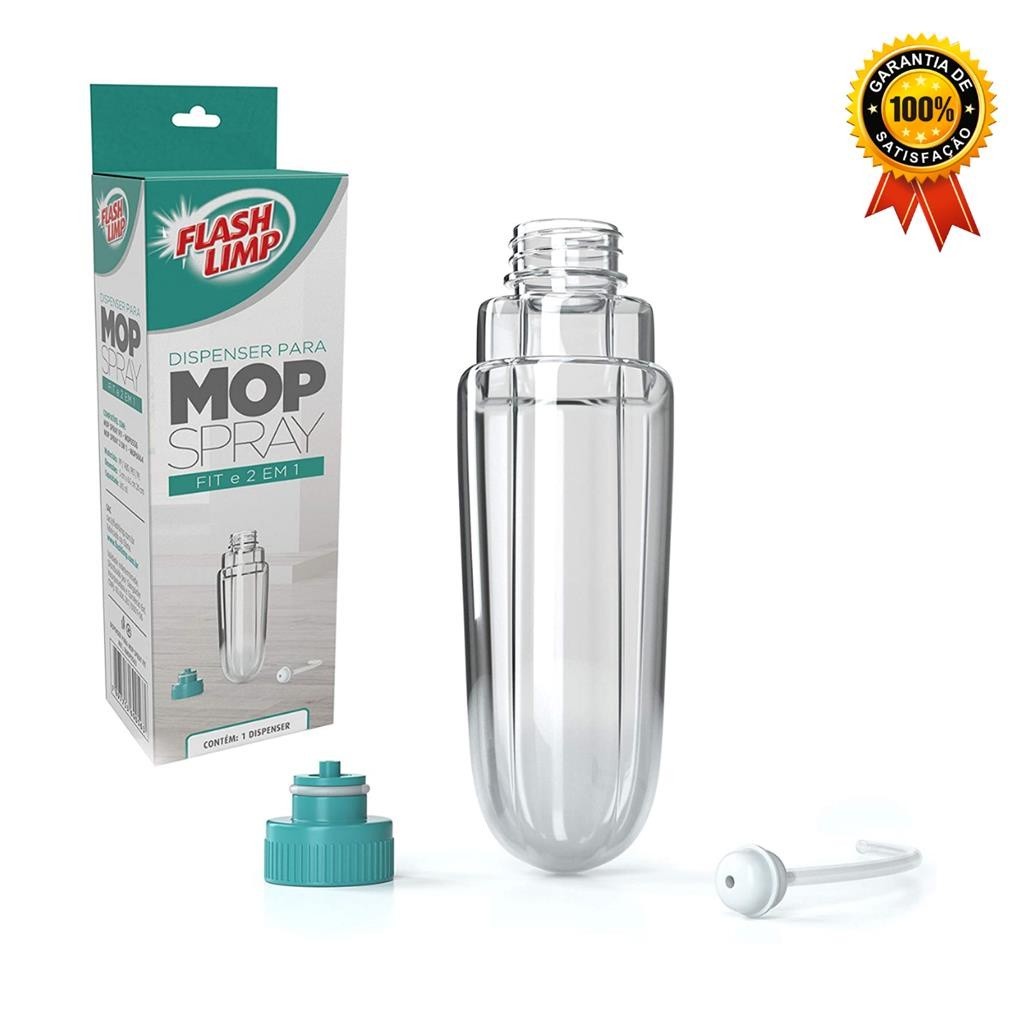 Dispenser 365 ml RMOP0563 para Mop Spray Fit e Mop 2 Em 1 Flash Limp Reservatorio Para Produtos De Limpeza