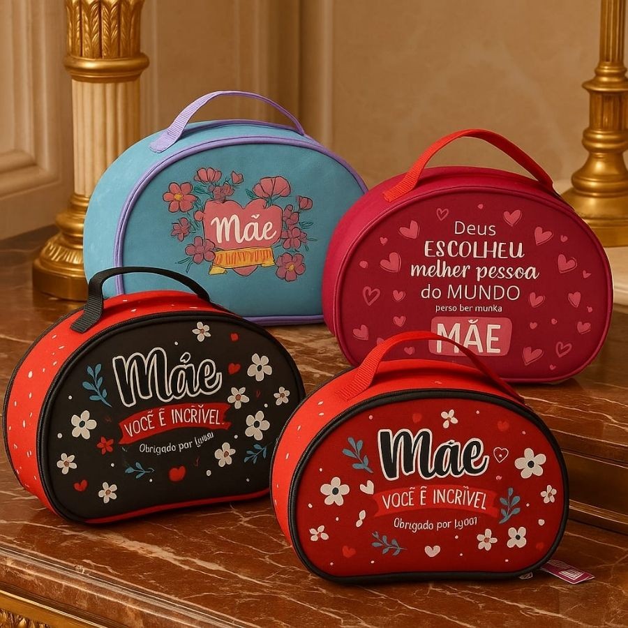 NECESSAIRE DIAS DAS MÃES ORGANIZADOR COSMÉTICO MAQUIAGEM