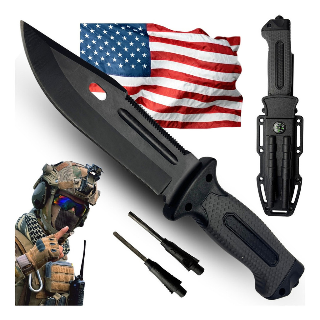 Faca Multifuncional Quebra Vidro Lâmina Afiada Kit de Sobrevivência Completo em Oferta na Shopee