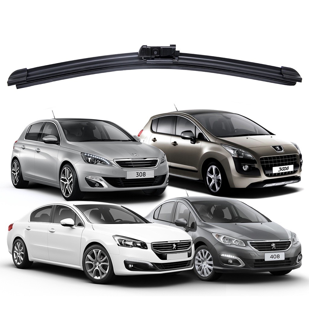 Par Palhetas Limpador Parabrisa Peugeot 3008 308 408 508 Dianteiras Encaixe Rápido em Oferta na Shopee