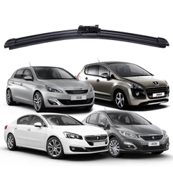 Par Palhetas Limpador Parabrisa Peugeot 3008 308 408 508 Dianteiras Encaixe Rápido