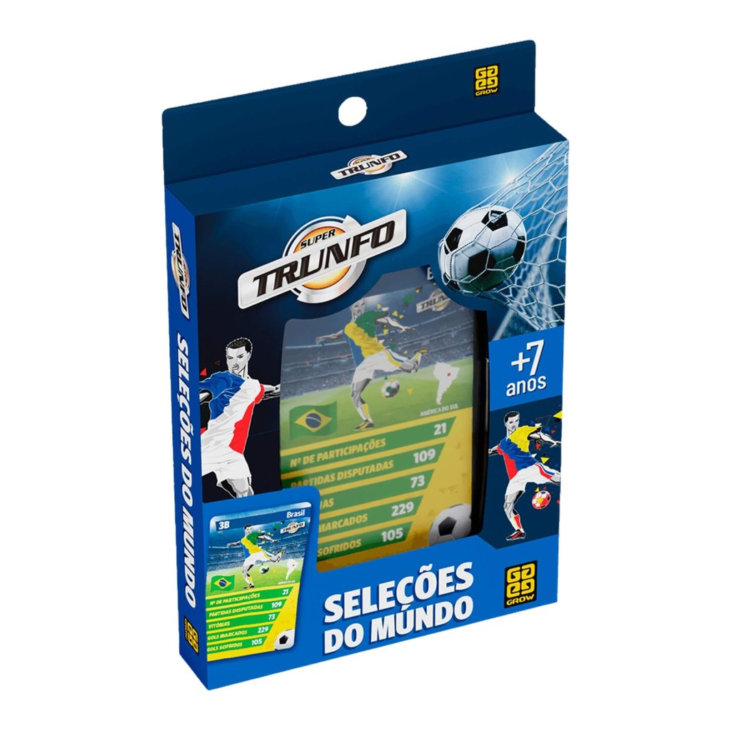 Brinquedo Infantil Jogo de Cartas Super Trunfo Seleções do Mundo Grow - 04282 - Mom & Baby