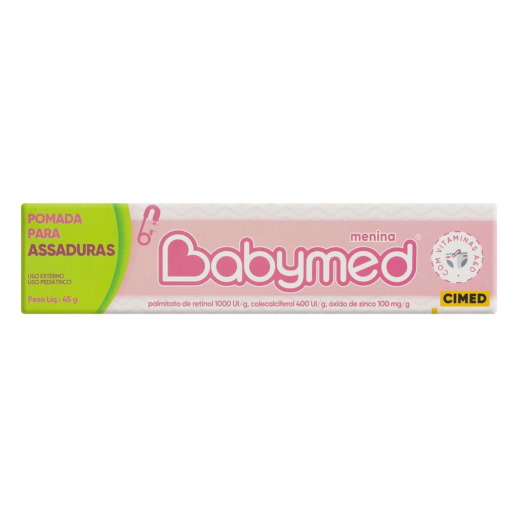 Pomada Para Prevenção De Assaduras Babymed Menina 45g - Mom & Baby