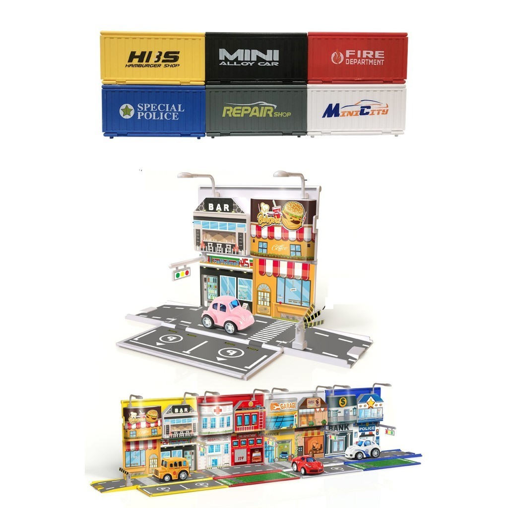 Cidade Em Miniaturas Container Colecionavel Com Carrinho De Ferro Cidade Em Miniaturas