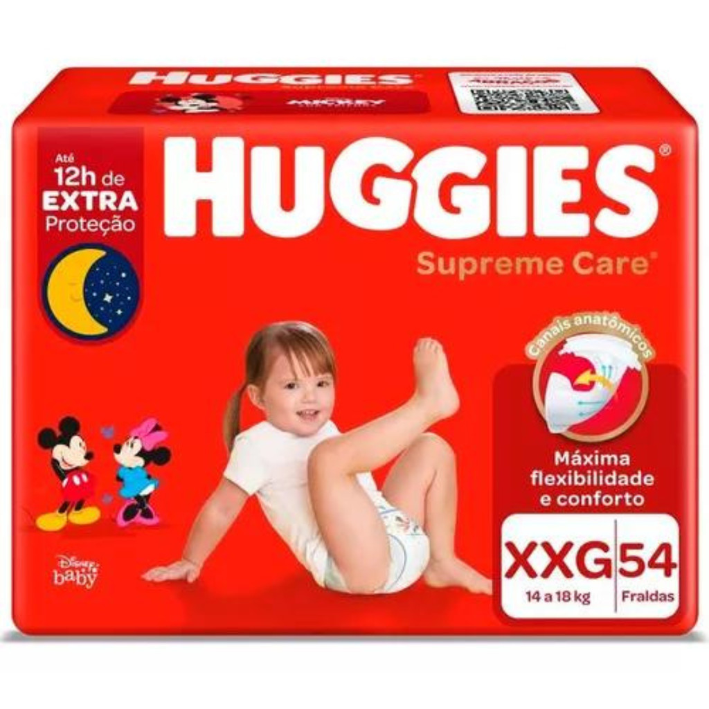 Fralda Huggies Supreme Care XXG - 54 fraldas