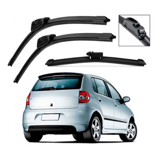 Kit 3 Palhetas Limpador Dianteiro Traseiro Fox 2003 Até 2009 22p 15p 12e em Oferta na Shopee