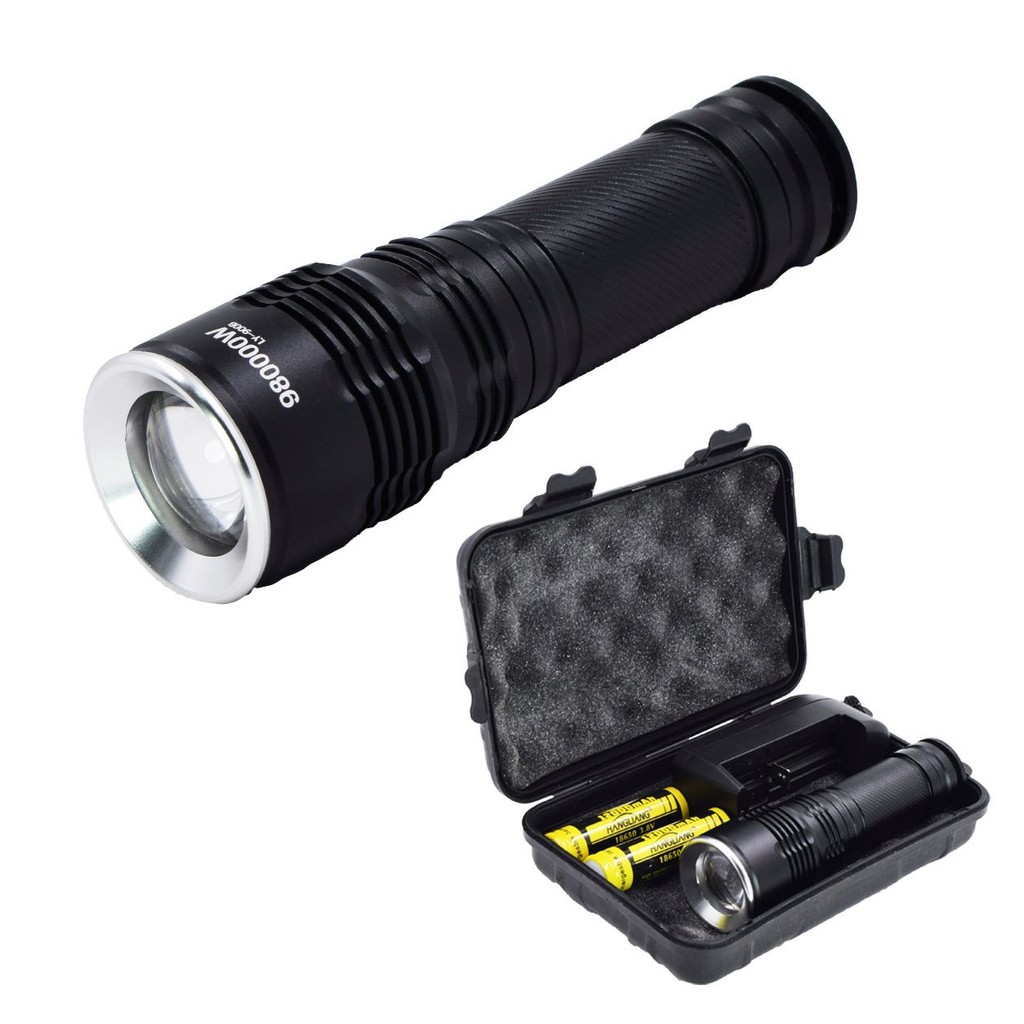 Lanterna Tática Led Recarregável Portátil Potente Duração Compacta Militar Doméstica P/ Camping Trilha Pesca Luz Forte