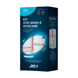 Kit Otosana 20ml + Otocare 100ml Tratamento Otite Caes Gatos em Oferta na Shopee