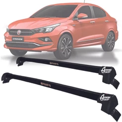Rack Teto Aluminio Prime Fiat Argo 2017 até 24 Preto PR182