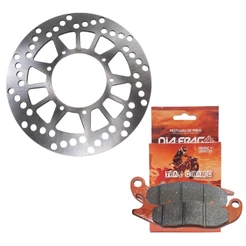 Disco de Freio Dianteiro Xtz 150 Crosser Sem Abs 2014-2017 + Pastilhas Diafrag (Cerâmica)