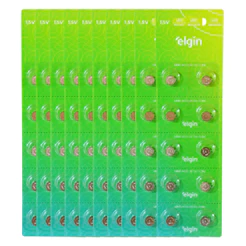 Kit 100 Bateria Pilha Alcalina Lr41 1,5V AG3 Relógio Elgin