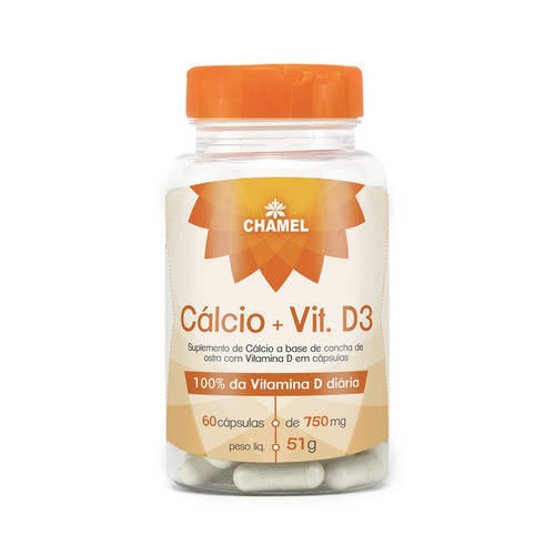 CALCIO + VITAMINA D 60 CAPSULAS CHAMEL