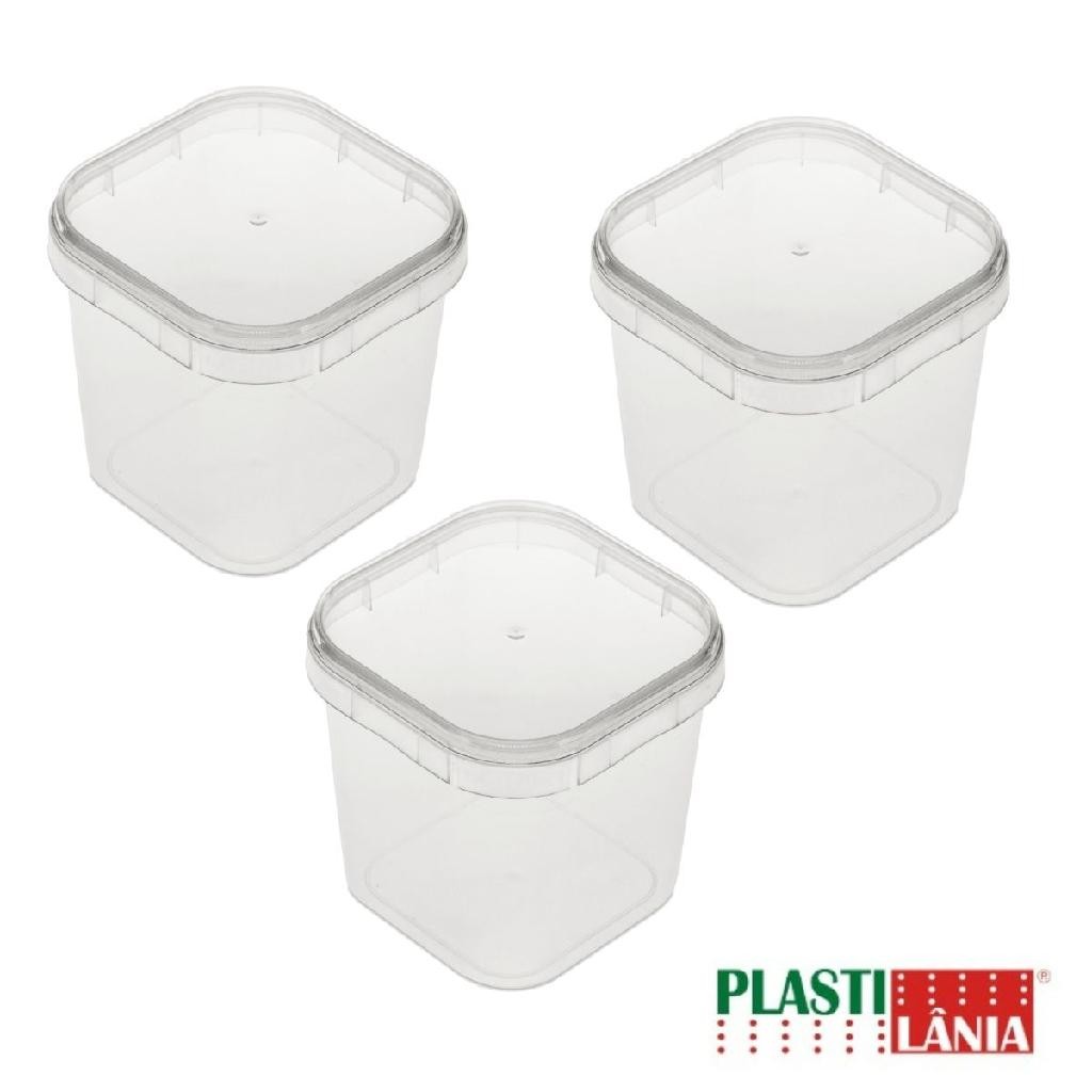 Pote Quadrado Com Lacre 220ml Bolo No Pote Descartável - 200 Unid