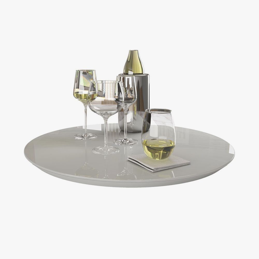 Prato Giratório Off White 50 cm