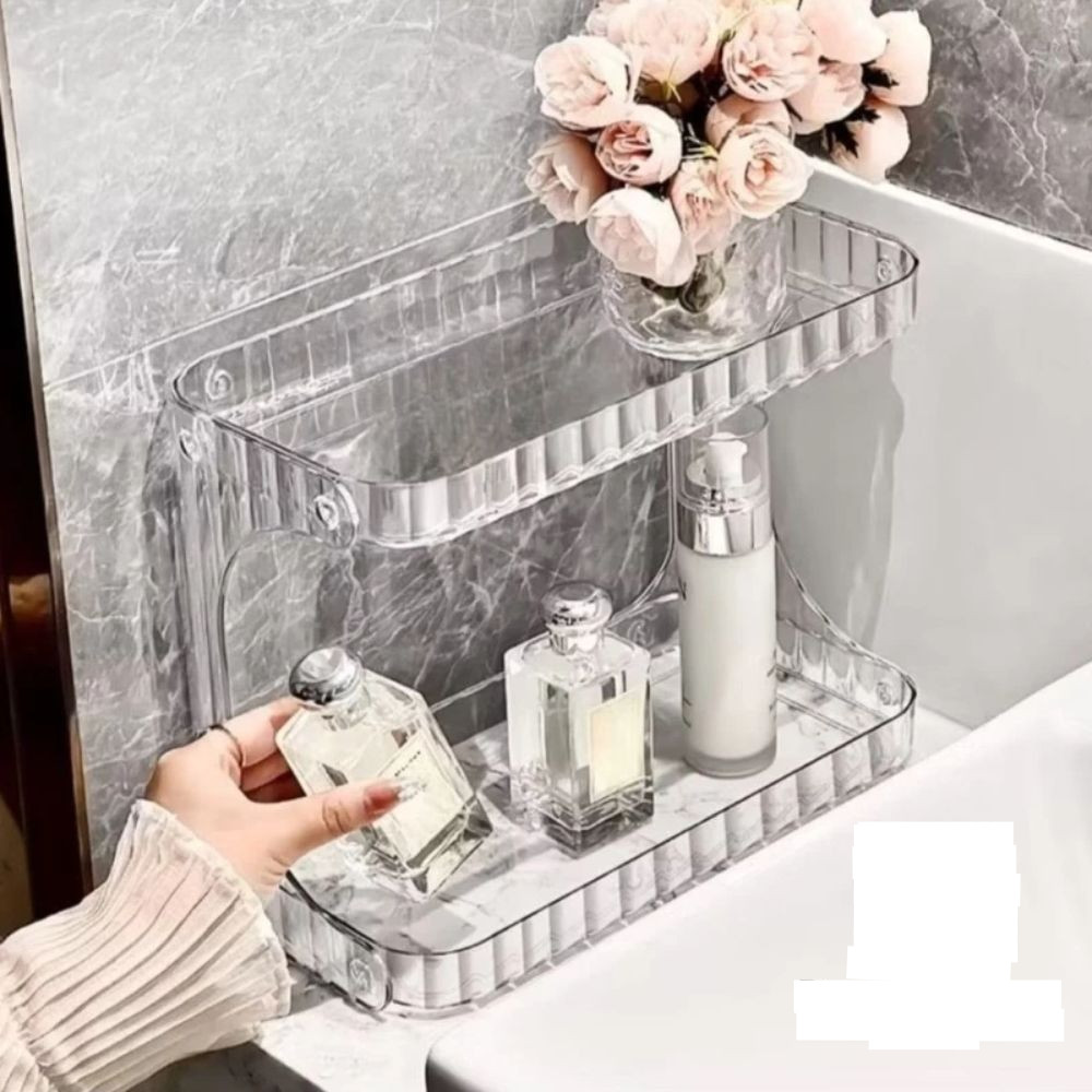 Organizador Prateleira Acrilico Transparente Porta Maquiagem Perfumes Multiuso