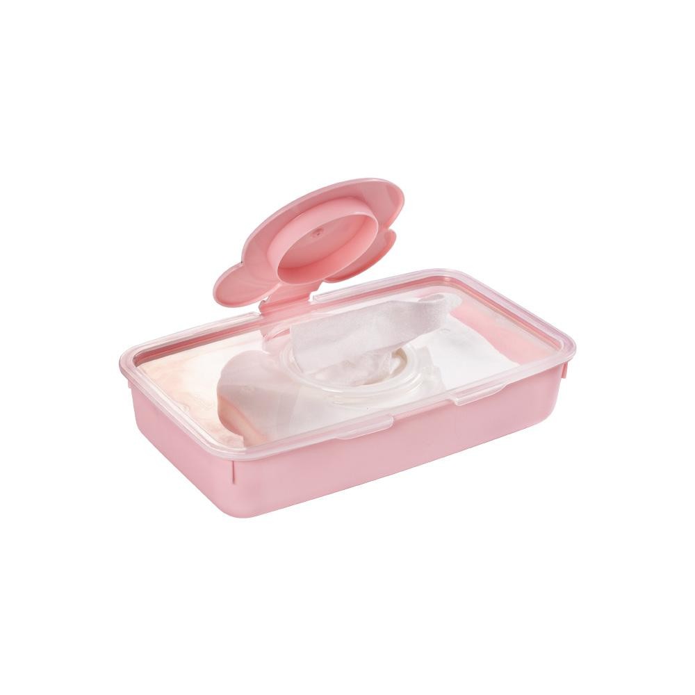 Porta Lenço Umedecido com Vedação Bear Rosa Plasútil - Mom & Baby