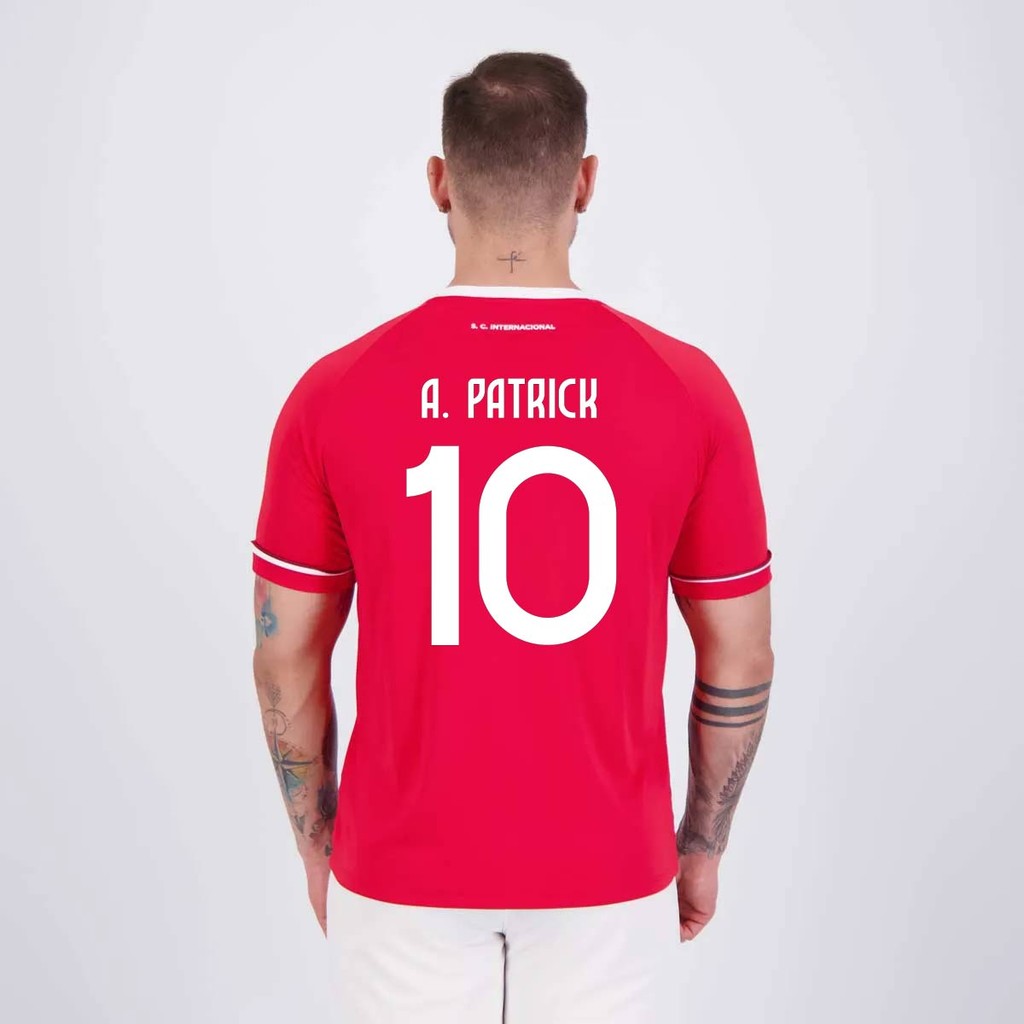 Camisa Internacional Alan Patrick 10 Strong Vermelha em Oferta na Shopee