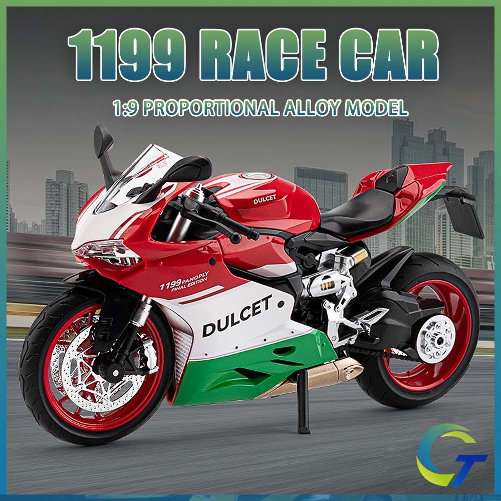 1 : 9 Ducati 1199 Motocicleta Diecast Brinquedos Modelo De Carro Carros Liga Brinquedo Coleção Presente Para Meninos Cri