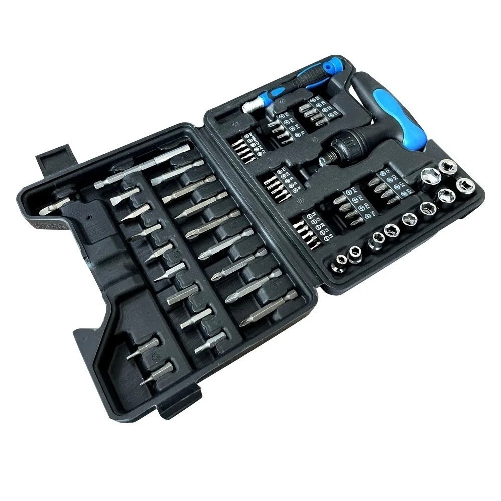 Kit Ferramentas Com 63 Peças Ponteira Chave Canhão - DS