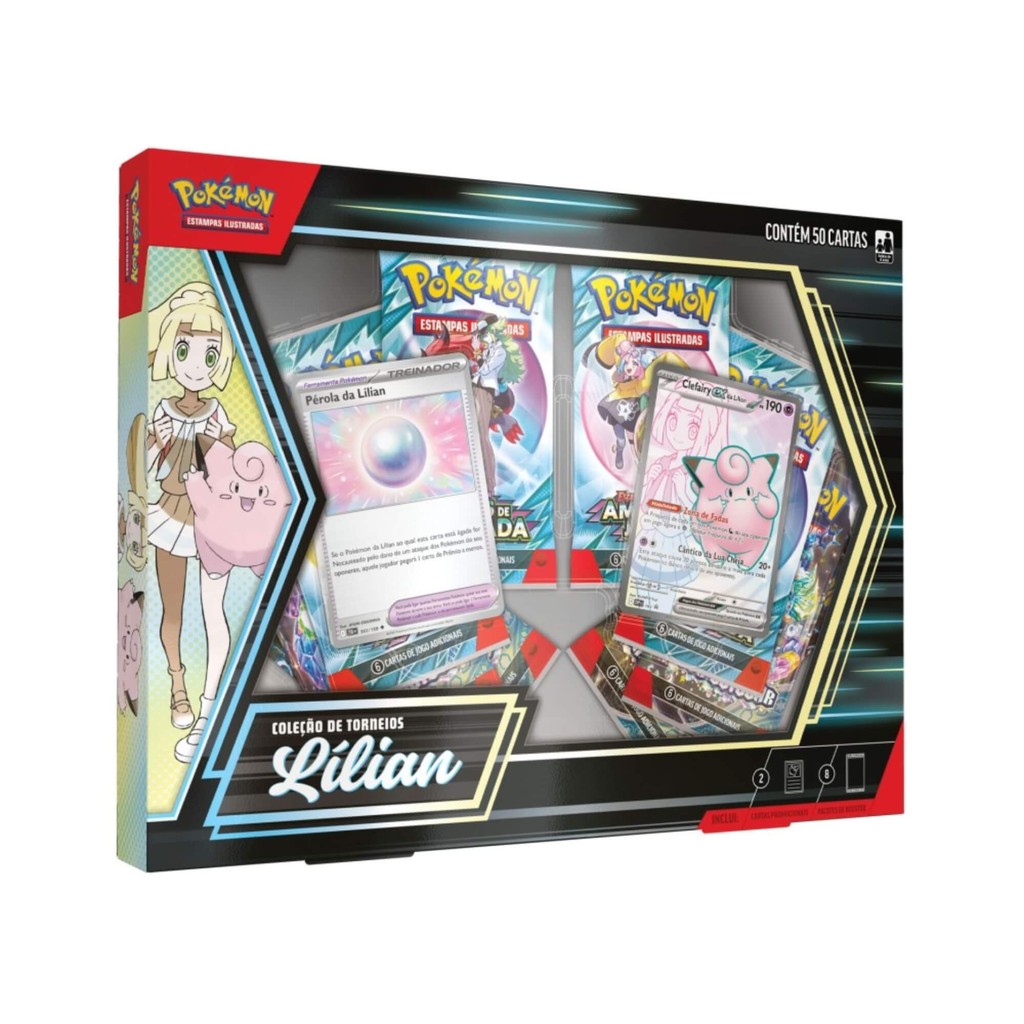 Box Pokemon Coleção de Torneios Lilian Clefairy EX Copag - 35248 - Hobbies & Collections