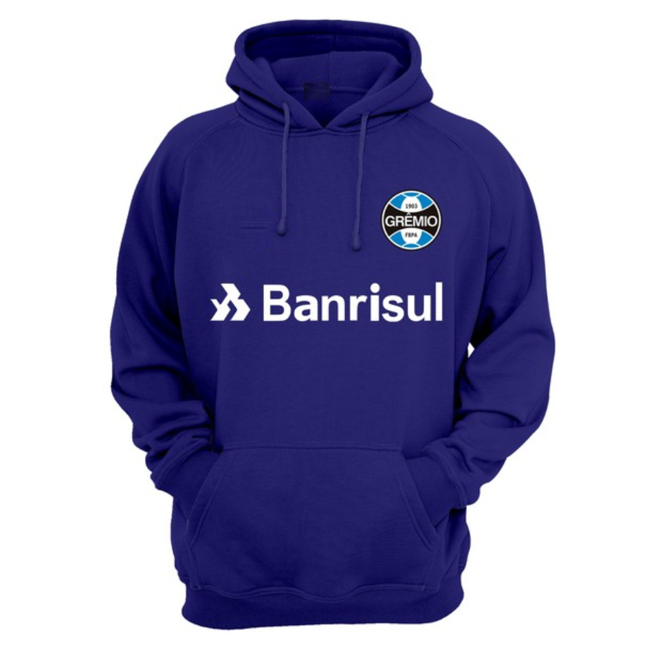 Blusa Moletom Gremio Time Futebol Flanelada Modelo Canguru Ótima Qualidade