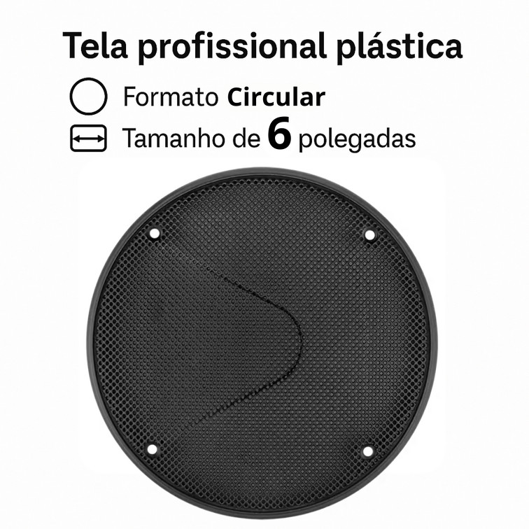 Kit 8 Telas Alto Falante 6 Polegadas Premier Som Plástica