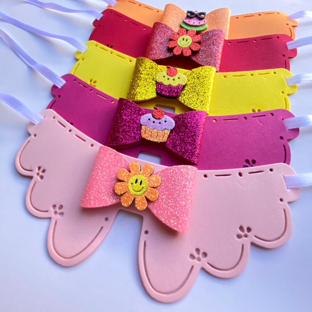 Kit Gargantilha Para Pet de EVA Formato Borboleta Personagens para Fêmeas