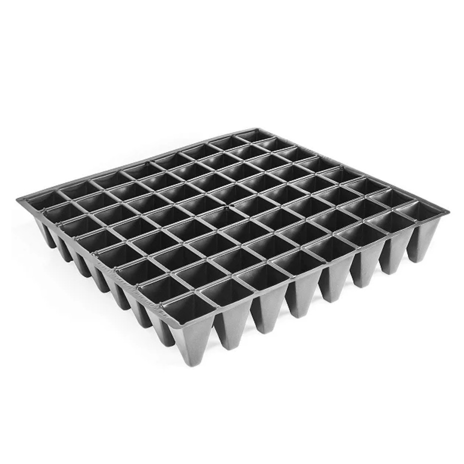 Kit Conjunto 100 Bandejas Produção Mudas Sementeira 64 Células Plantio diversas plantas Nutriplast