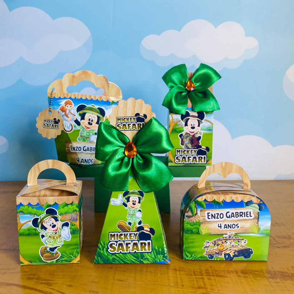 Kit Festa  Personalizados MICKEY SAFARI | Lembrancinhas | Festa infantil | já vai semi MONTADAS