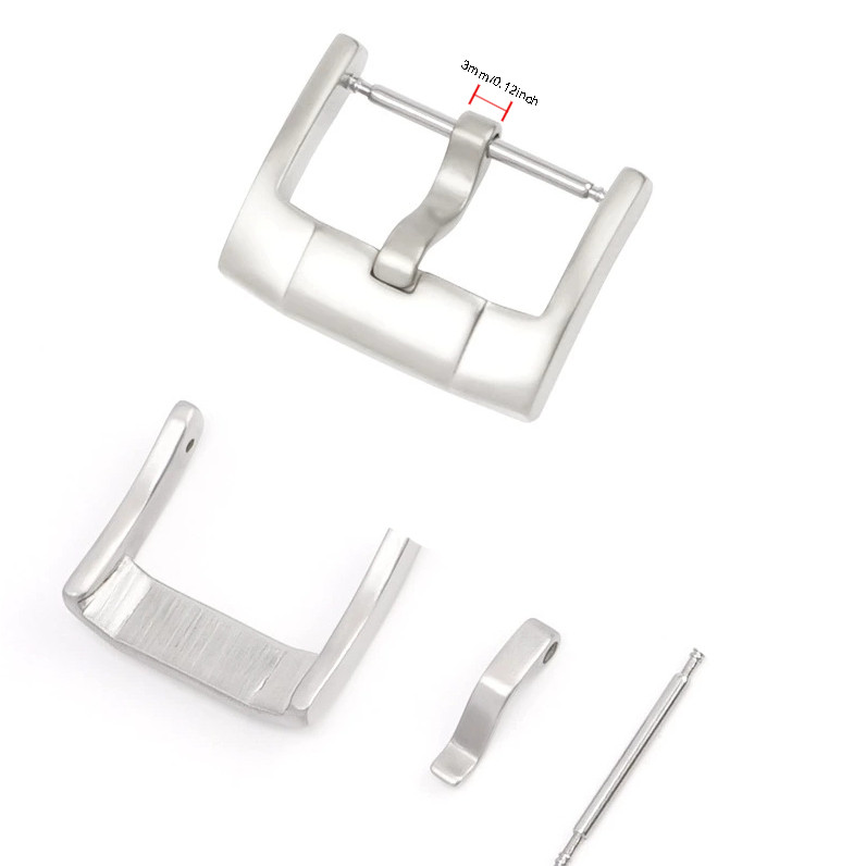 Fivela Universal de Aço Inoxidável de 18mm - Fecho Escovado de Precisão para Substituição de Pulseiras de Couro/Borracha