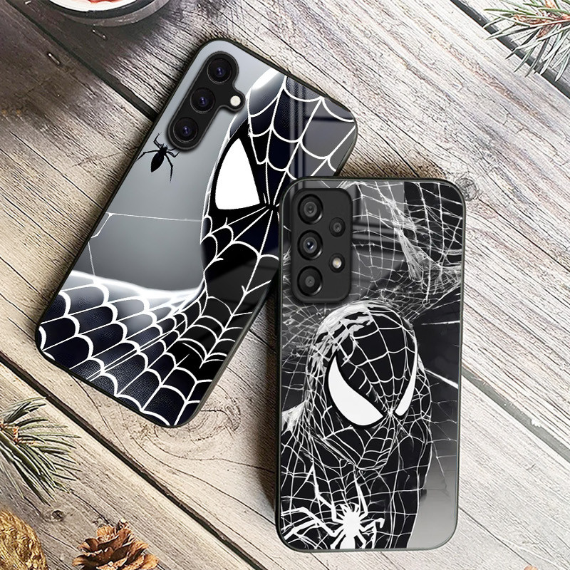 Capa De Telefone De Vidro Do Homem Aranha 14 Para Samsung Galaxy A14 A16 A30 A22 A32 A33 A34 A40 A42 A55 4G A52 A53 A54 