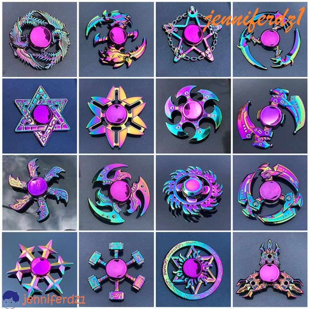 JENNIFERDZ1 Spinner De Dedo Arco-Íris De Metal , Girador De Mão Em Liga De Asas De Dragão , Giroscópio Antipressão Na Po
