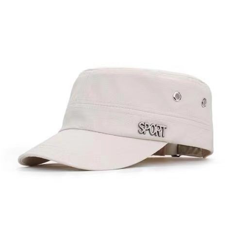 Chapéu masculino casual all-match meia-idade idosos chapéu plano aba curta boné pontiagudo estilo fino primavera outono