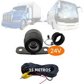 Câmera de Ré 24 Volts Caminhão Van Ônibus 15 metros cabo Resistente a água Roadstar RS-224BR em Oferta na Shopee