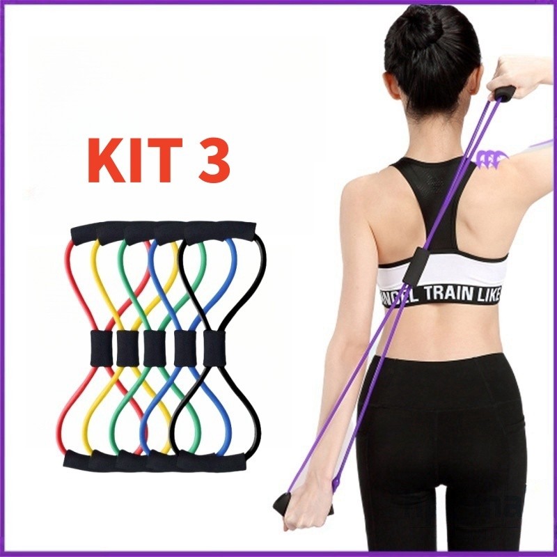 Faixa Elástica para Exercícios – Extensor de Treino, Pilates, Yoga e Academia em Casa em Oferta na Shopee