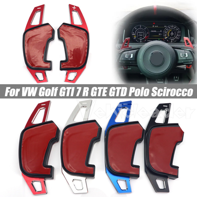 Volante Do Carro Paddle Shift Estender Shifter Adesivo Para Volkswage VW Golf 7 GTI MK7 GTE GTD RLINE POLO Scirocco Sagi