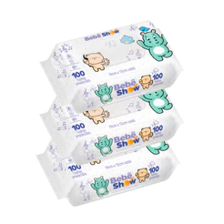 Kit 3 Toalhas Umedecidas Sem Álcool 100 Unidades