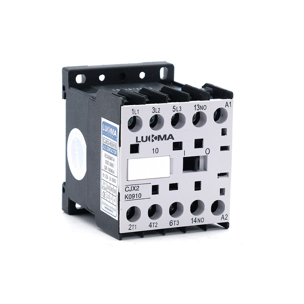 MINI CONTATOR 9A CJX2-K0910 TRIPOLAR 09A 1NA 220V AUXILIAR TRIFÁSICO CHAVE CONTATORA