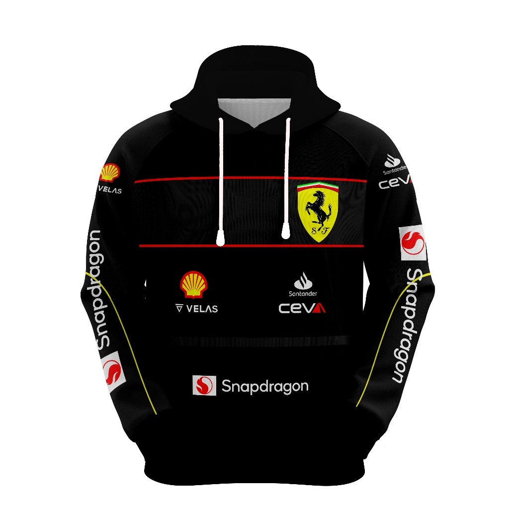 Blusa Moletom Agasalho Ferrari Black