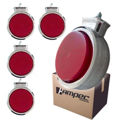 Kit 5 Lanterna Bojuda Foguinho Três Marias Vermelha LED Bivolt 12v / 24v H3