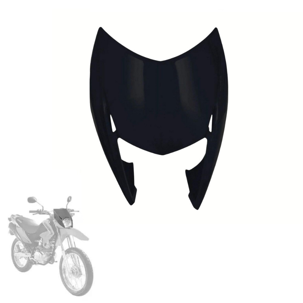 Carenagem do Farol compatível com moto Honda Nxr Bros 150 2013 2014 Preto ABS 100% Virgem Pro Tork