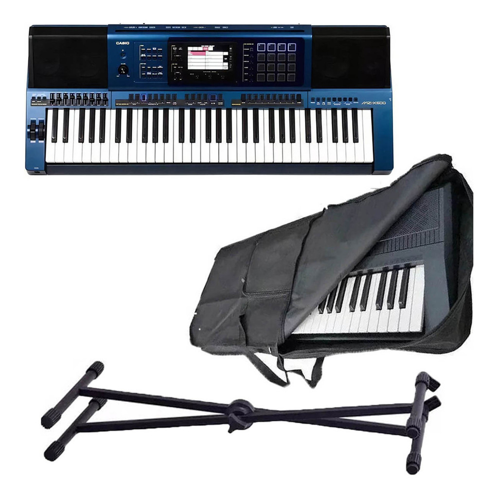 Teclado Arranjador Casio Mz-x500 C/ 61 Teclas Suporte e Capa