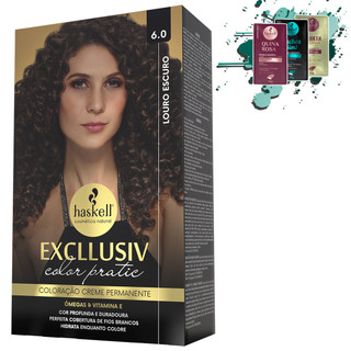 Coloração - 6.0 Louro Escuro Excllusiv Color Pratic Haskell em Oferta na Shopee