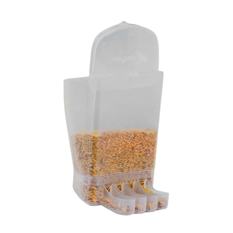 10 x Comedouro Contínuo Dispenser Sementes 4 Bicos