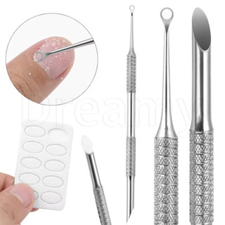 Bastões De Manicure De Aço Inoxidável De Ponta Dupla-Empurrador De Pele Morta De Cabeça Chanfrada Circular Manual De Cut em Oferta na Shopee