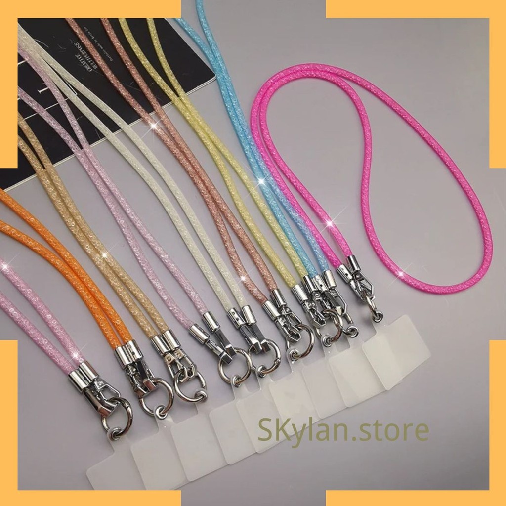 Cordão Antiperda Brilhante Para Celular e Cordão De Strass Brilhante Pendurar No Cristal e Chaveiro Acessórios