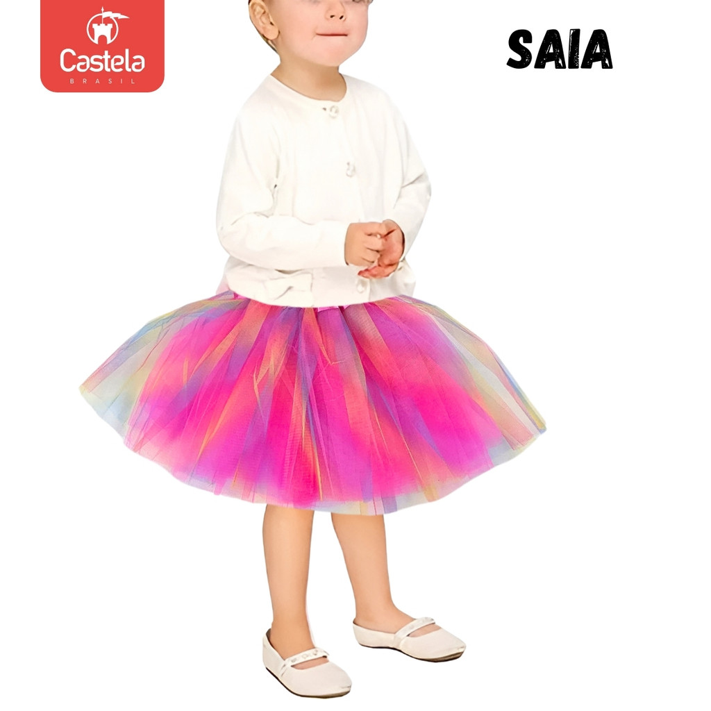 Fantasia Infantil com Capa e Saia Colorida - Castela · foto 2
