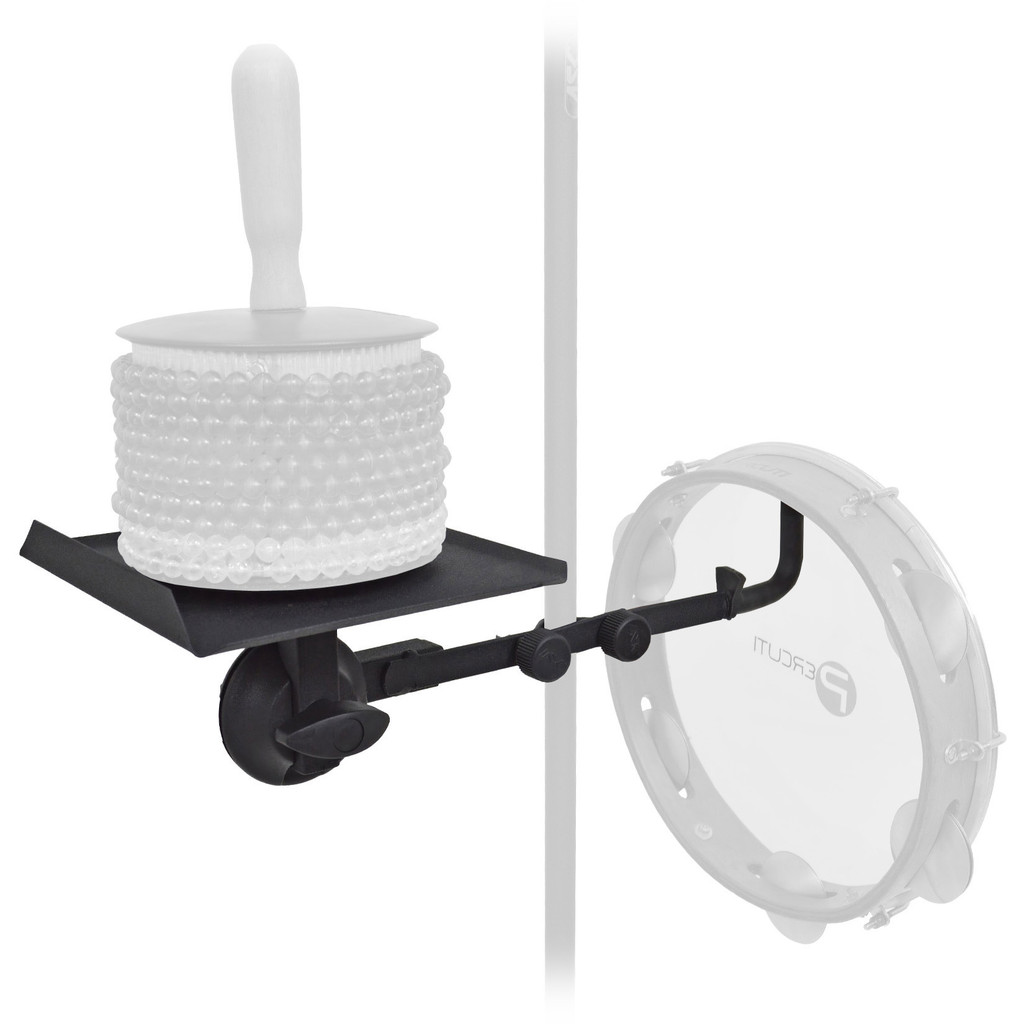 Suporte Duplo para Pedestal Bandeja Mesa Percussão Pandeiro Triângulo Agogô ASK C28